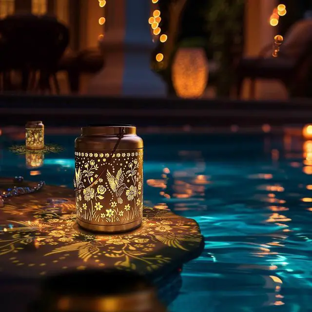 Alt view image 2 of 7 - LAGarden Hummingbird Solar Lantern Outdoor Hanging Waterproof Metal Decor Light Christmas Gifts Yard Patio Porch 2Pack