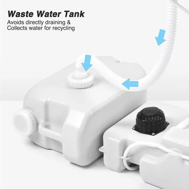 Alt view image 4 of 7 - Yescom 17L Portable Sink Hand Wash Station with Pump 24L Water Tank Hand Washing Outdoor Camping