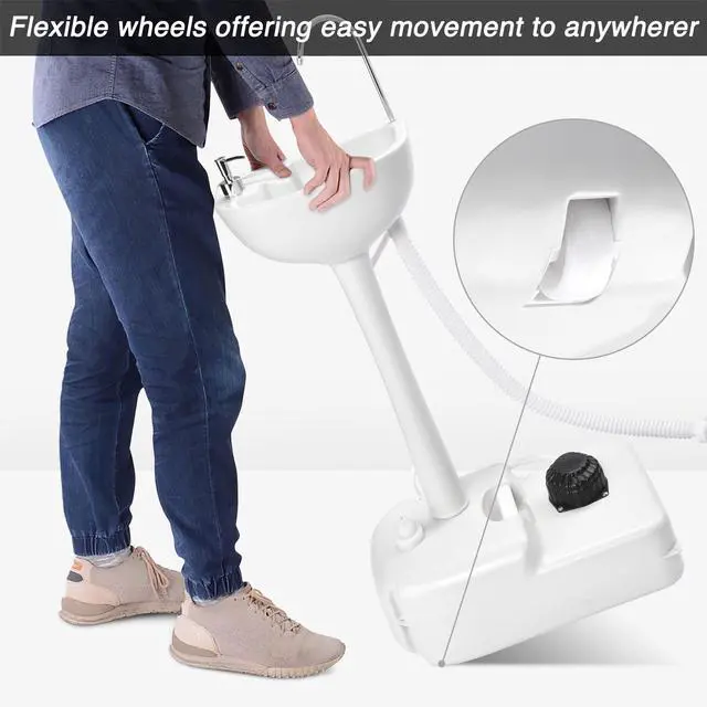 Alt view image 3 of 7 - Yescom 17L Portable Sink Hand Wash Station with Pump 24L Water Tank Hand Washing Outdoor Camping