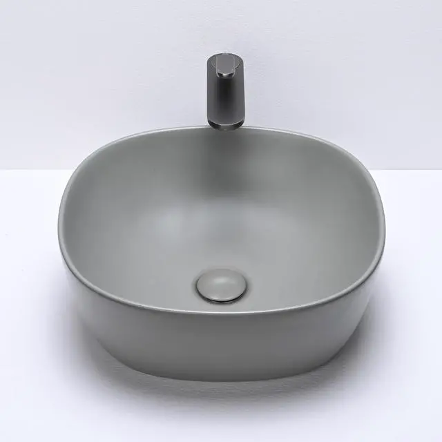 Alt view image 4 of 7 - Aquaterior Bathroom Above Counter Ceramic Vessel Sink Single Handle Faucet Kit