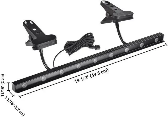 Alt view image 7 of 7 - Instahibit Adjustable LED Light for Retractable Banner Stand Trade Show 4 Packs
