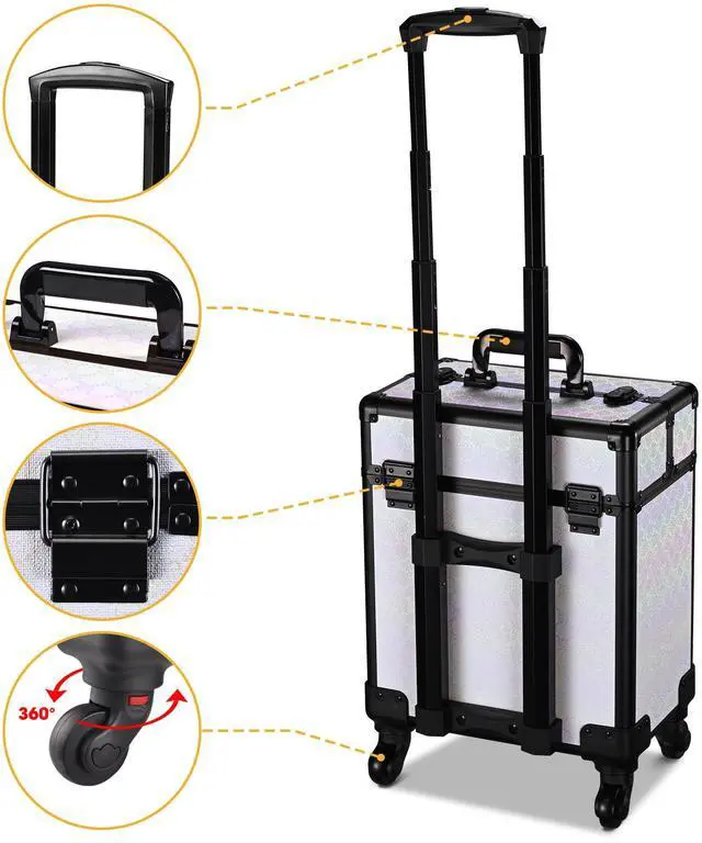 Alt view image 4 of 7 - Byootique 3-Piece Makeup Train Cases Cosmetic Organizer Kit Pure ForgetMeNo