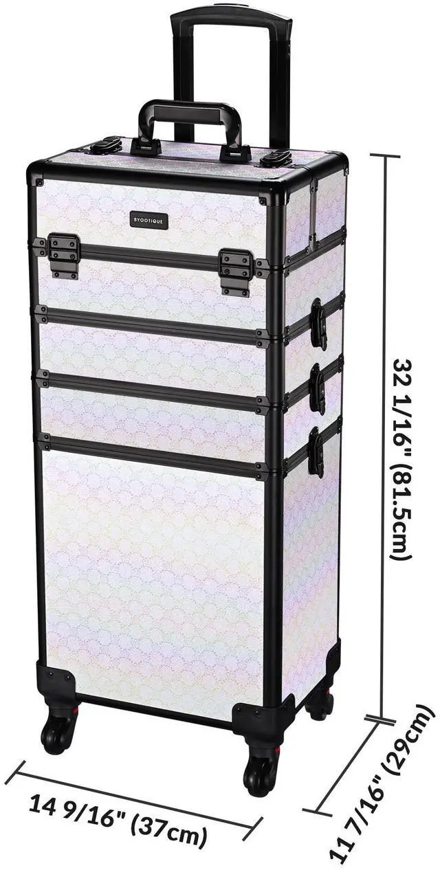 Alt view image 6 of 7 - Byootique 3-Piece Makeup Train Cases Cosmetic Organizer Kit Pure ForgetMeNo