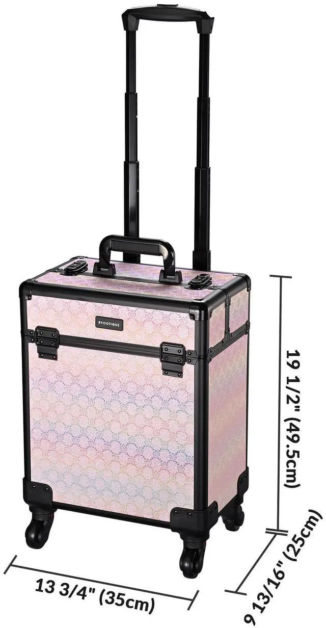 Alt view image 6 of 7 - Byootique 3-Piece Makeup Train Cases Cosmetic Organizer Kit Blush ForgetMeNo