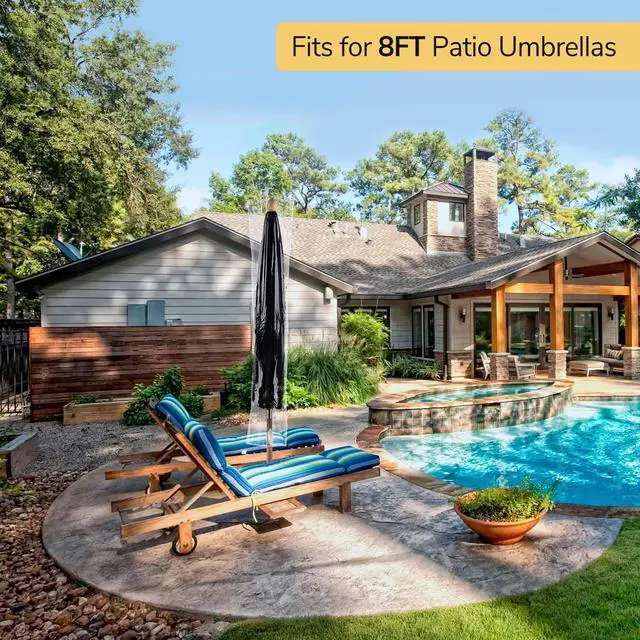 Alt view image 4 of 7 - Patio Umbrella Protective Cover Bag Clear PVC w/ Zipper for 8 Ft Outdoor Canopy