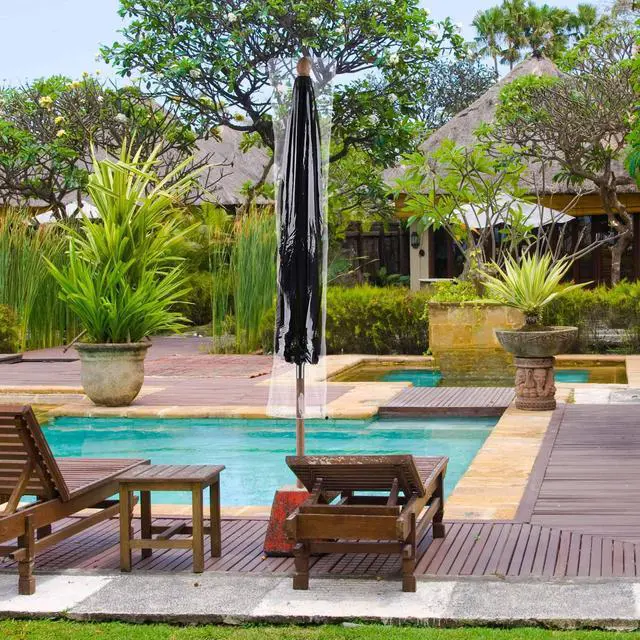 Alt view image 7 of 7 - Patio Umbrella Protective Cover Bag Clear PVC w/ Zipper for 8 Ft Outdoor Canopy