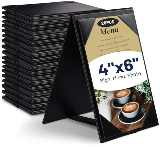 Main image of WeChef 20 Pack 4"x6" Double-Sided Menu A-Frame Holder Table Tent Restaurant Cafe