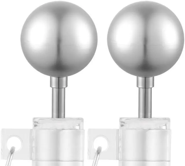 Main image of Yescom 2 Packs 3" Flagpole Silver Ball Top Finial Ornament for 20 25 30 Ft Flag Pole Outdoor