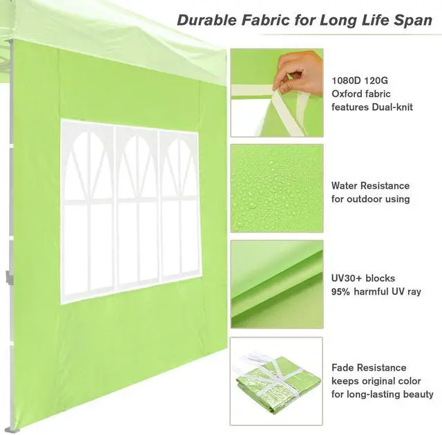 Alt view image 5 of 7 - InstaHibit Privacy Window Sidewall UV30+ Fits 10x10ft Canopy Camping 1 Piece