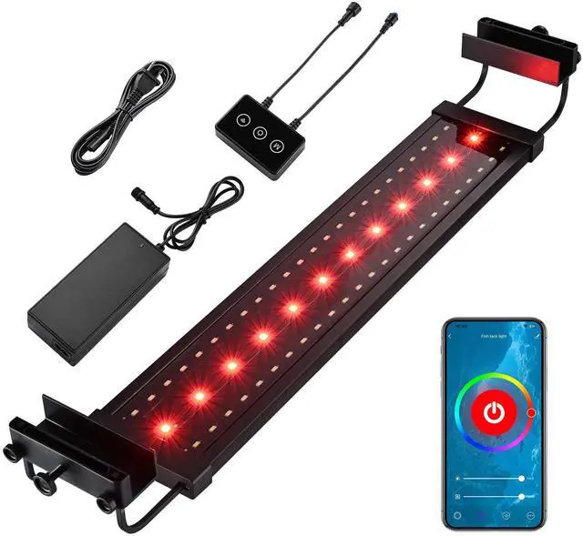 Main image of Yescom LED Aquarium Light 22 inch to 30 inch APP WIFI Control Fish Tank Light Full Spectrum with Extendable Brackets Timer For Freshwater Plant