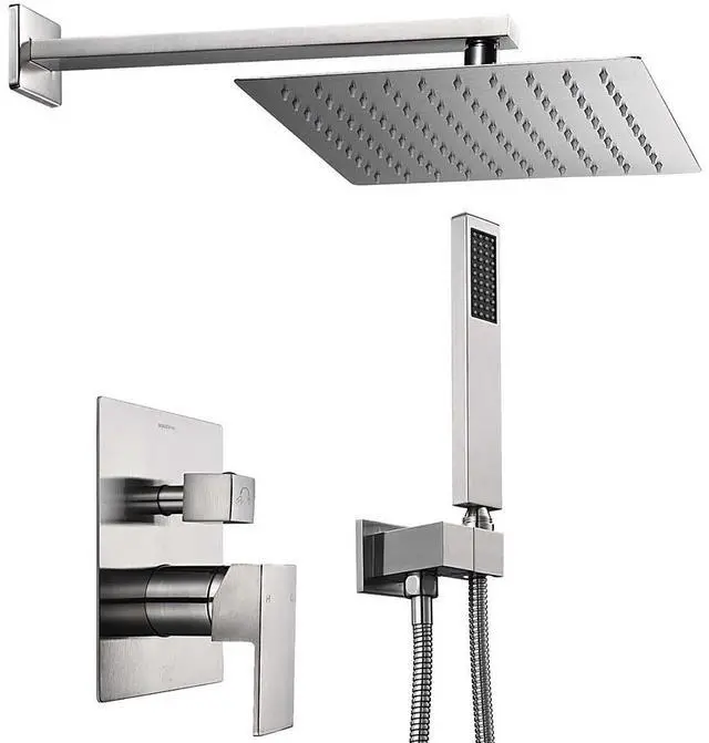 Main image of Aquaterior Shower Faucet Set Wall Mount Concealed Mixer Valve Rain Shower Head