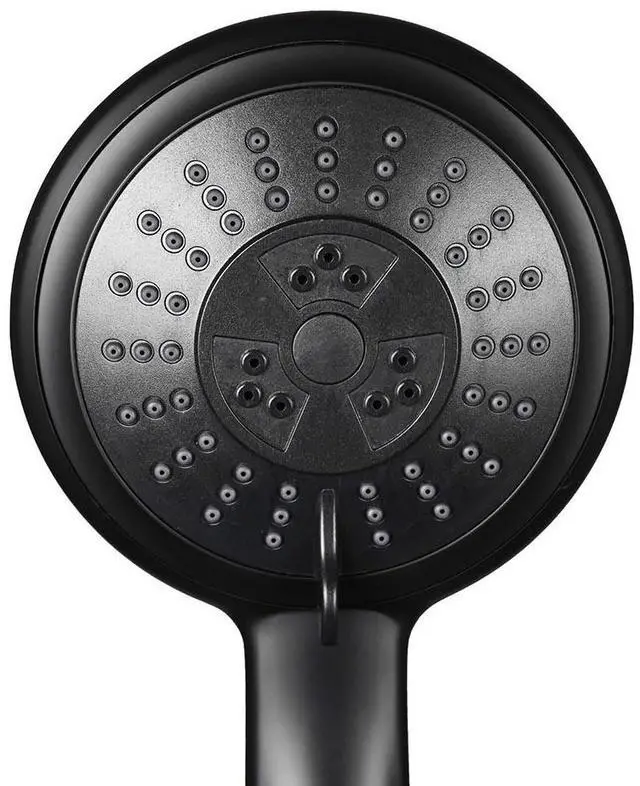 Alt view image 3 of 7 - Aquaterior Shower Faucet Set Wall Mount Concealed Mixer Round Shower Head Black