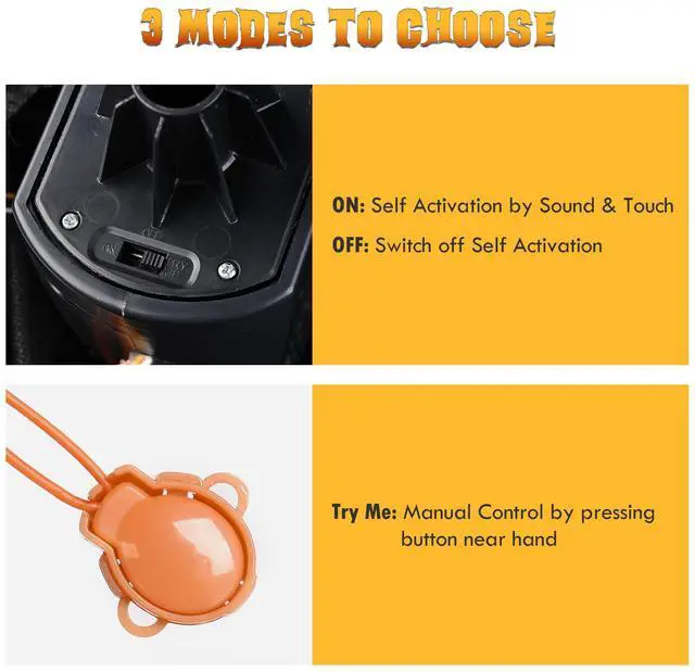 Alt view image 5 of 7 - Yescom Scary Animated Halloween Pumpkin Decorations 5.4Ft with Motion & Sound Activated Glowing Head 2025