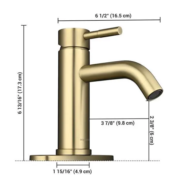 Alt view image 7 of 7 - Aquaterior Single Handle Bathroom Vessel Faucet Mixer Tap with Pop-up Drain