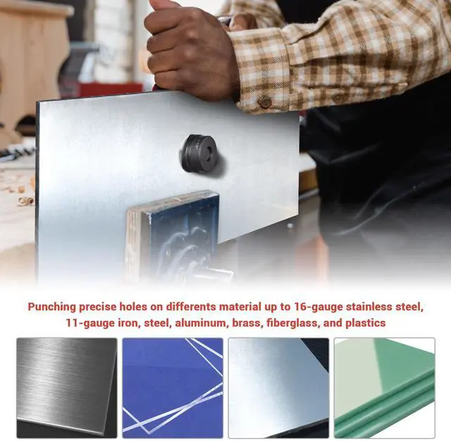 Alt view image 3 of 7 - Yescom 15 Ton Hydraulic Knockout Punch set with 1/2" to 4" 10-Die Hole Puncher Steel Case Heavy Duty