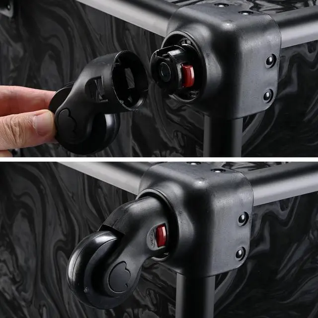 Alt view image 2 of 6 - Byootique Rolling Makeup Train Case with Portable Cube Case Cosmetic Organizer