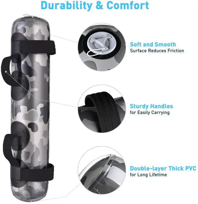 Alt view image 3 of 7 - Yescom Foldable Aqua Bag Adjustable Water Weight Portable Home Gym Fitness Crossfit