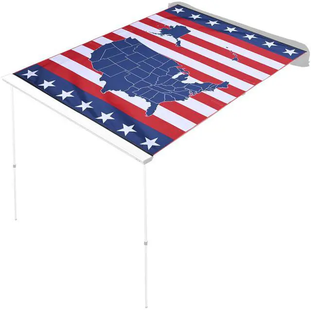 Main image of Yescom Car Side Awning Replacement 6.5x7.8 Ft Rooftop Tent SUV Outdoor Camping US Map