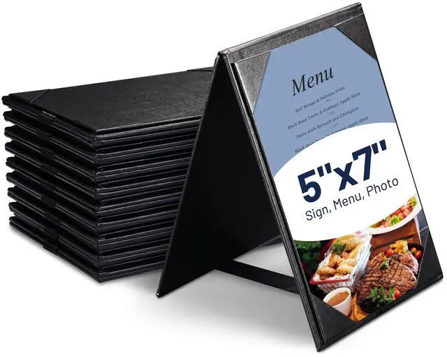 Main image of WeChef 10 Pack 5"x7" Double-Sided Menu A-Frame Holder Table Tent Restaurant Cafe