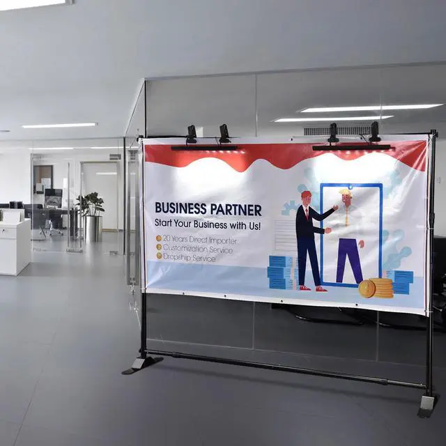 Alt view image 2 of 7 - Instahibit Adjustable LED Light for Retractable Banner Stand Trade Show 4 Packs