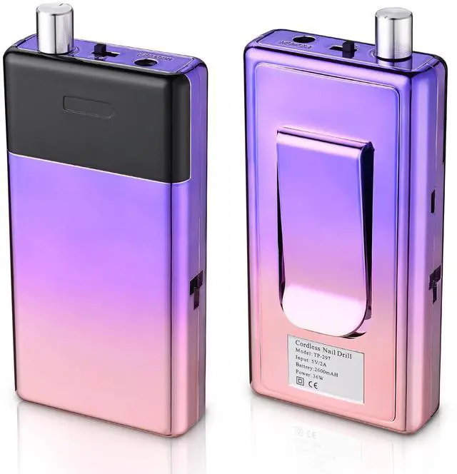 Alt view image 2 of 7 - Byootique Portable Rechargeable Electric Nail Drill Machine Kit for Acrylic Nail