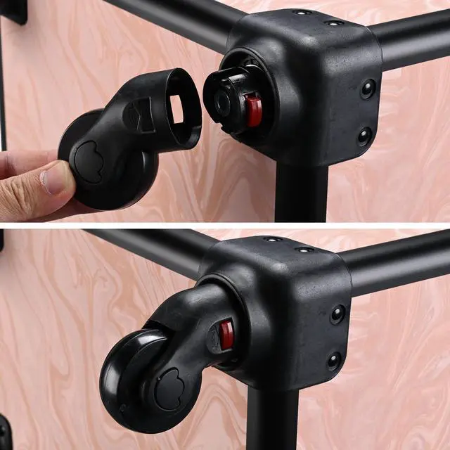 Alt view image 5 of 7 - Byootique Folding Manicure Table Nail Desk & Rolling Makeup Train Case CB Dusk