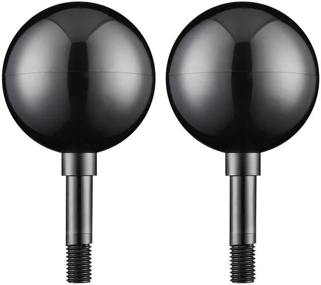 Main image of Yescom 3" Flagpole 2 Pack Black Ball Top Finial Ornament for 20 25 30 Ft Flag Pole Outdoor