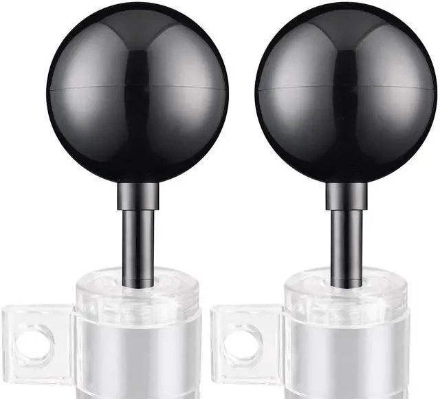 Alt view image 5 of 6 - Yescom 3" Flagpole 2 Pack Black Ball Top Finial Ornament for 20 25 30 Ft Flag Pole Outdoor