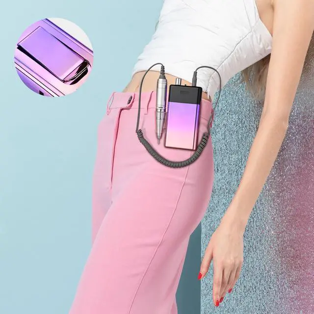 Alt view image 3 of 7 - Byootique Portable Rechargeable Electric Nail Drill Machine Kit for Acrylic Nail