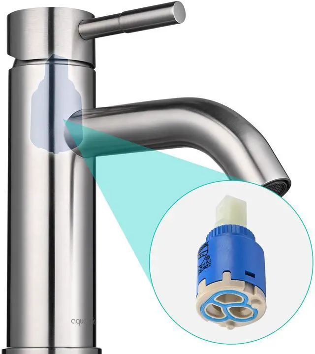 Alt view image 2 of 7 - Aquaterior Single Handle Deck Mount Vessel Faucet Bathroom Vanity Mixer Tap Brushed Nickel