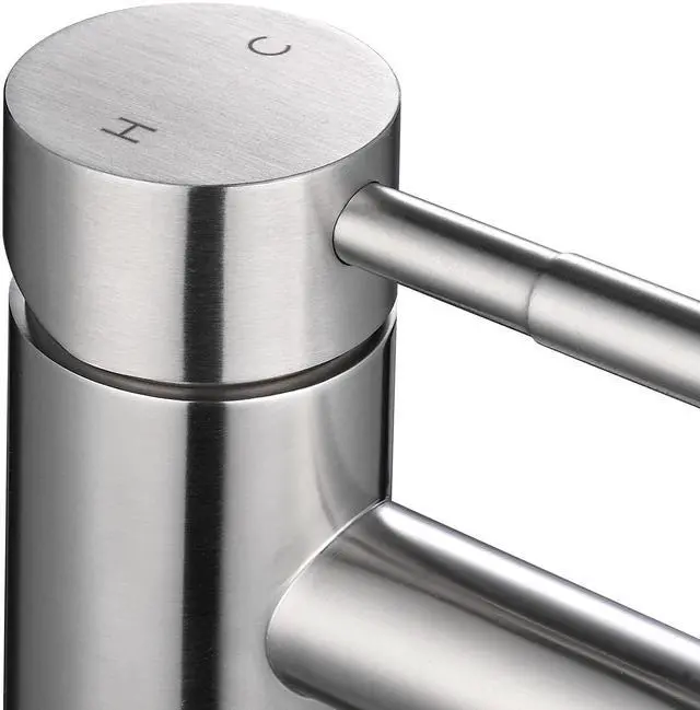 Alt view image 7 of 7 - Aquaterior Single Handle Deck Mount Vessel Faucet Bathroom Vanity Mixer Tap Brushed Nickel