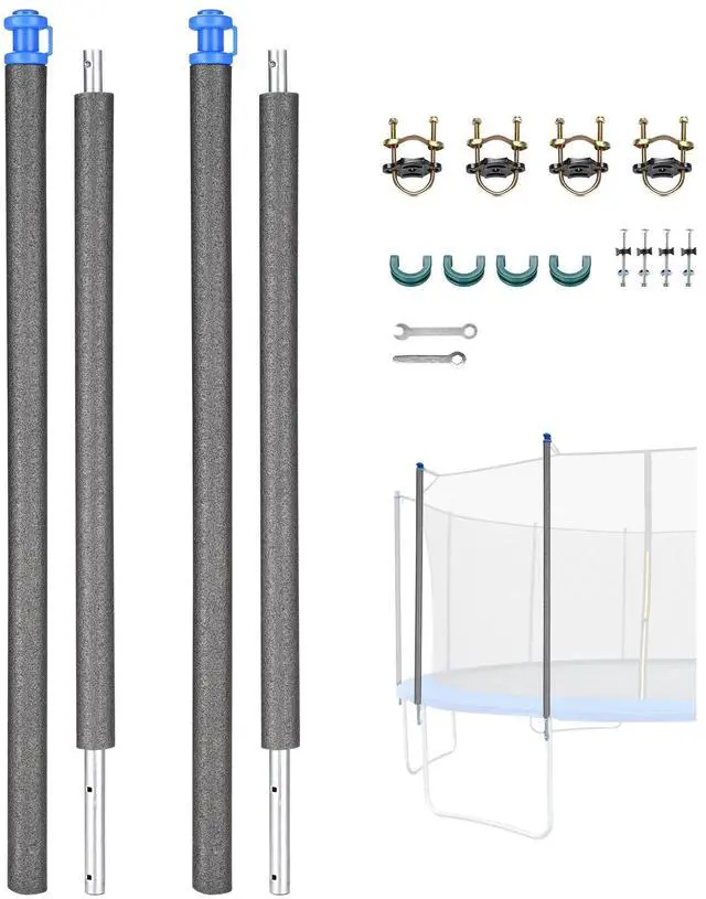 Main image of Yescom Universal Trampoline Replacement Enclosure Poles Accessories with Clamp and Hardware 2 Packs Fits Straight Pole Trampoline