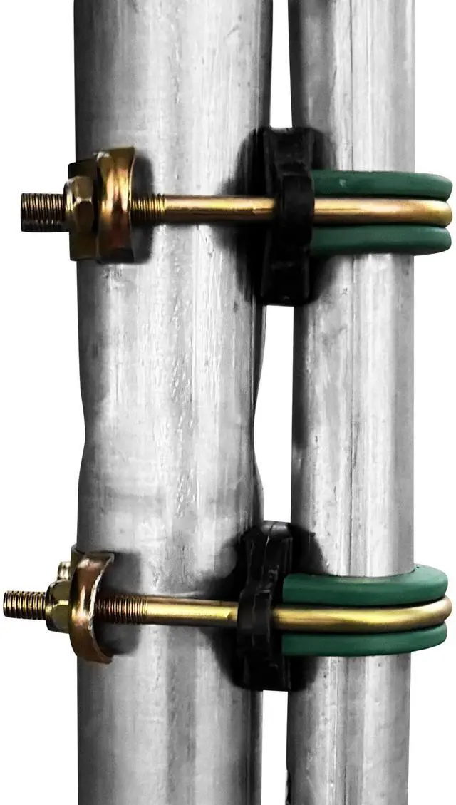 Alt view image 7 of 7 - Yescom Universal Trampoline Replacement Enclosure Poles Accessories with Clamp and Hardware 2 Packs Fits Straight Pole Trampoline