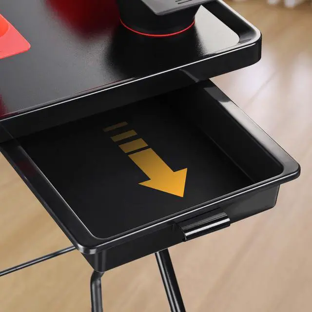 Alt view image 4 of 7 - Byootique Folding Salon Tray on Wheels w/ 4 Magnetic Bowls Drawer Hair Stylist