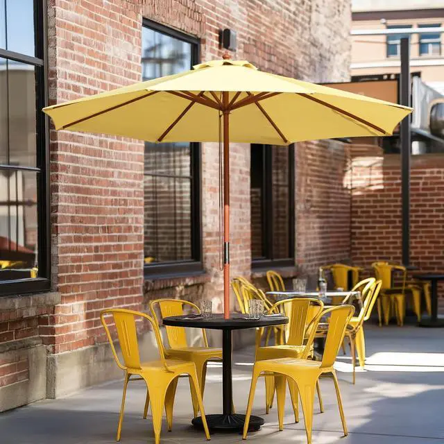 Alt view image 2 of 7 - 9' 8 Ribs Umbrella Canopy Replacement Patio Top Cover Market Outdoor Beach Yard