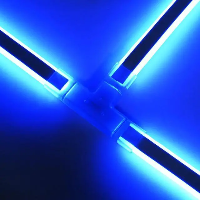 Alt view image 2 of 7 - DELight 2 Pin Connectors Accessories T Shape w/ Pin 7x14mm RGB Neon Rope Light