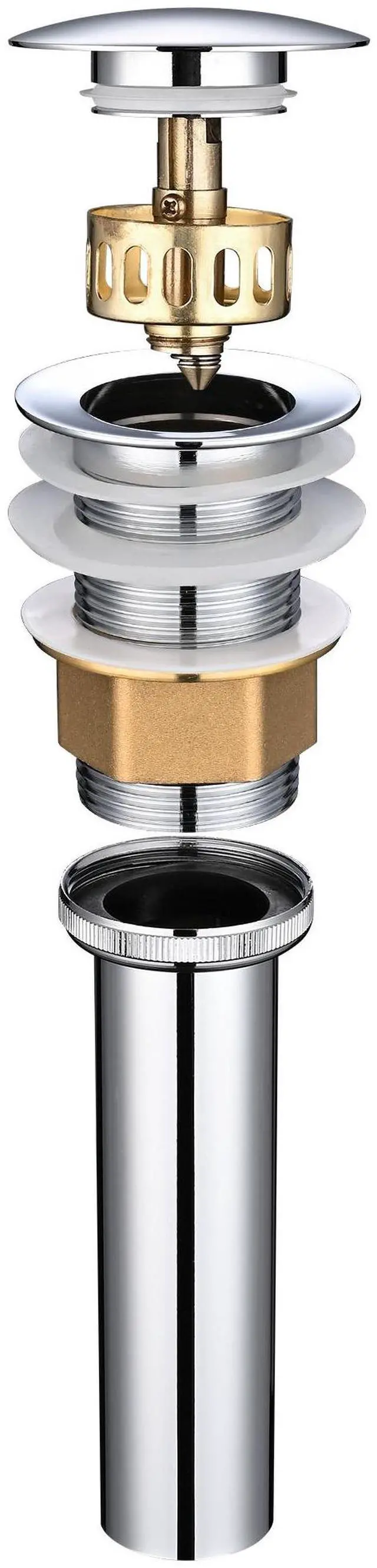 Alt view image 2 of 5 - Aquaterior Bathroom Pop Up Drain without Overflow Lavatory Vessel Basin Sink