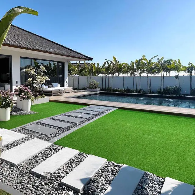 Main image of Yescom Artificial Grass Turf Synthetic Lawn for Backyard Garden Outdoor Decor 33'x3'x2PCS (198 Sq.Ft) 1.38" Pile