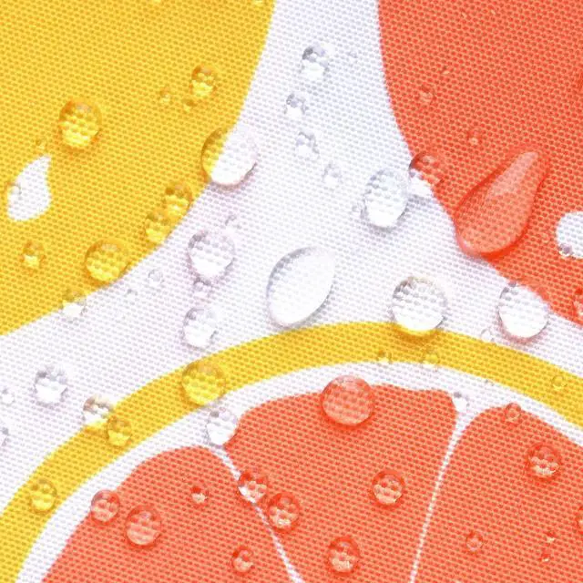 Alt view image 6 of 7 - LAGarden Our Beach Umbrella for 6ft Beech Wood Pole w/ Tablecloth Printed Orange Grapefruit for Outdoor Garden Summer Event Planning Small Patio Balcony