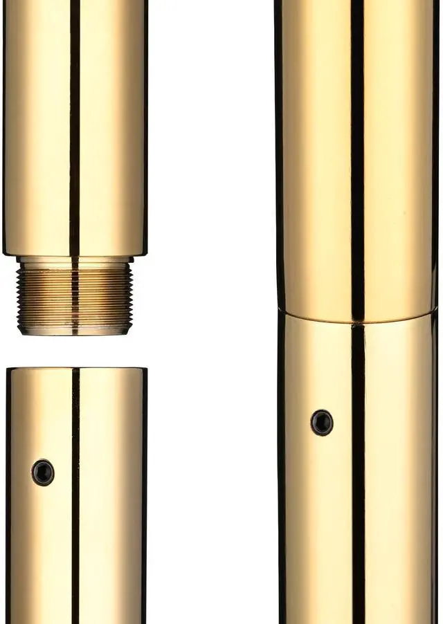 Alt view image 3 of 5 - Yescom 500mm Steel Dancing Pole Extension for 45 mm Spinning Pole Home Club Gold