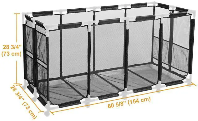 Alt view image 6 of 7 - Yescom Mesh Cover Replacement for Mesh Pool Storage Bin Rolling Cart XXX-Large Black