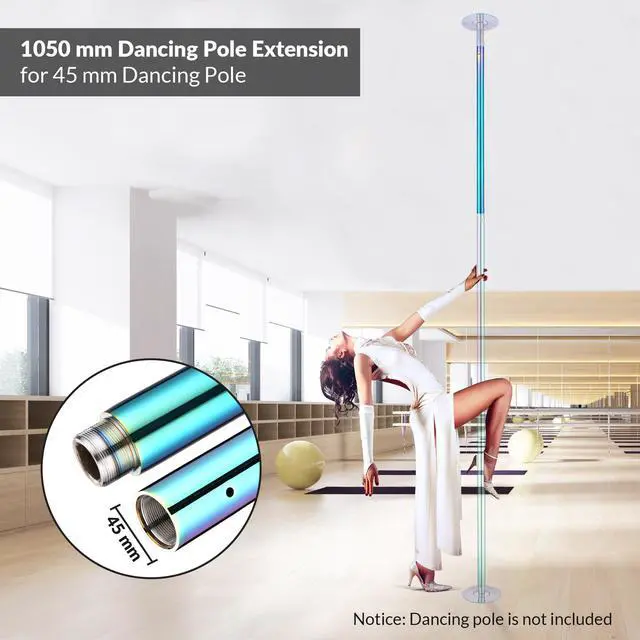 Alt view image 2 of 7 - Yescom 3.4 FT New Chrome Dancing Pole Extension for 45 mm Professional Pole Fitness Spinning Pole Accessories, Colorful