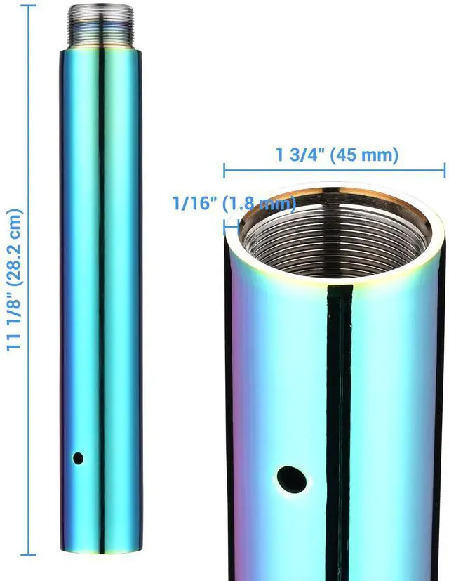Alt view image 5 of 7 - Yescom 262 mm Chrome Dancing Pole Extension for 45 mm Professional Pole Fitness Spinning Pole Accessories, Colorful
