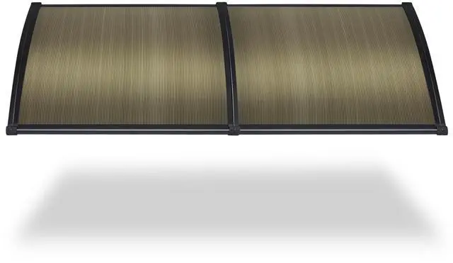 Main image of Yescom 80"x40'' Window Door Cover Awning 2 Whole Polycarbonate Hollow Sheets Porch for UV Rain Snow Brown