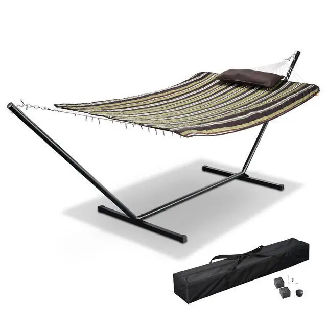 Main image of Hammock with Stand for 2 Person 500Lbs Pillow Carrying Case Outdoor Patio Camp