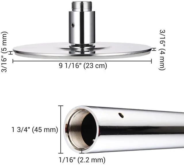 Alt view image 3 of 7 - Yescom 10 FT Spinning Static Dancing Pole Kit with Extensions Fitness Dance Exercise