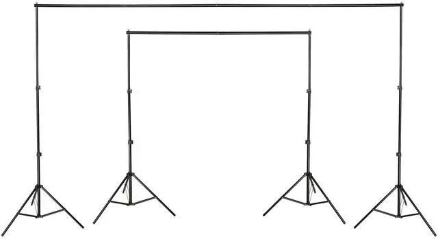 Alt view image 2 of 7 - 7x10Ft Photography Background Backdrop Support Stand Kit For Live Stream 3 Packs