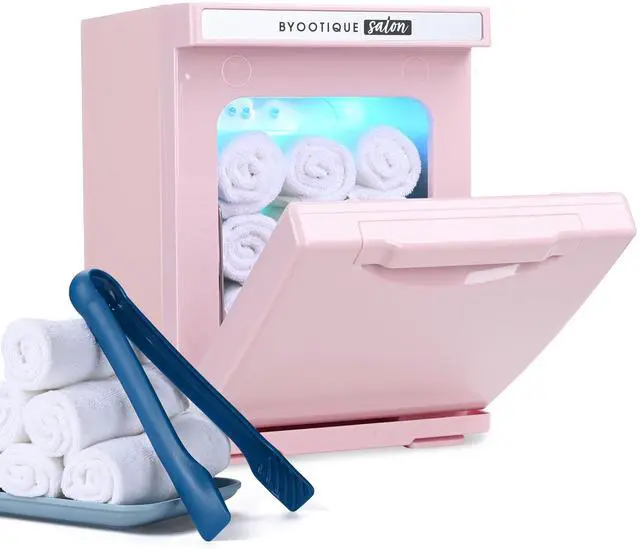 Main image of Byootique 5L Mini Towel Warmer, Fast Heating Portable Towel Warmer for Facial Spa, Hair Salon, Pink