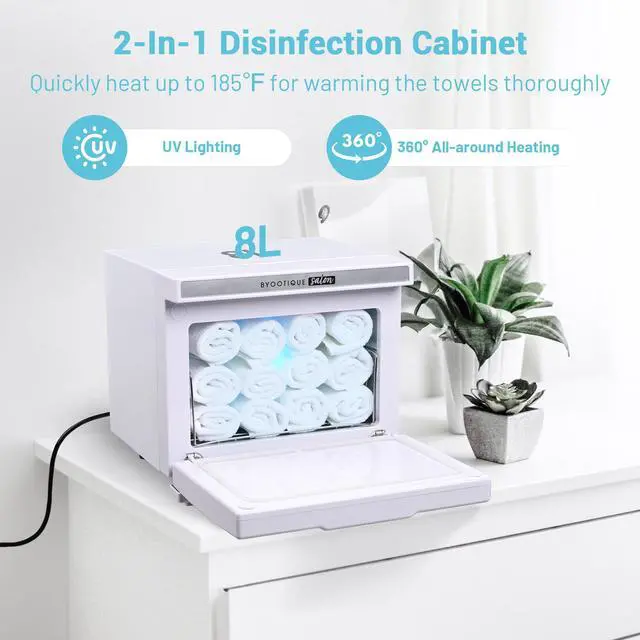 Alt view image 4 of 7 - Byootique 8L 2-in-1 Towel Warmer Cabinet Facial Towel Heater Spa Nail Salon