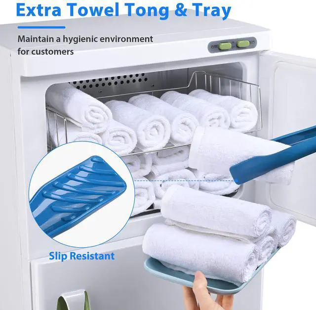 Alt view image 2 of 7 - Byootique 46L Dual Cabinet Hot Towel Warmer UV Sterilizer Massage Nail Salon Spa Facial